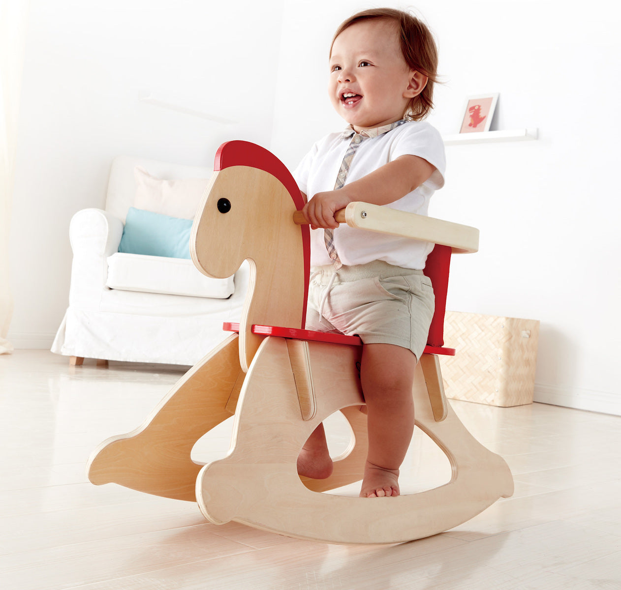 Hape Early Explorer Wooden Rocking Horse Rock &amp; Ride