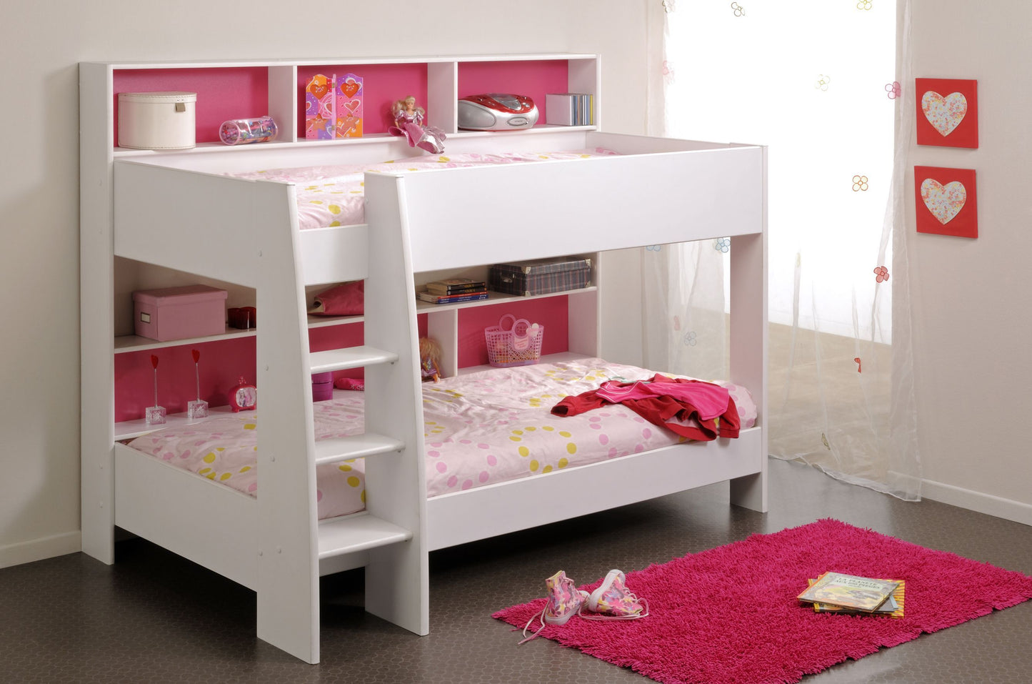 Roca Bunk Bed-White-Natural