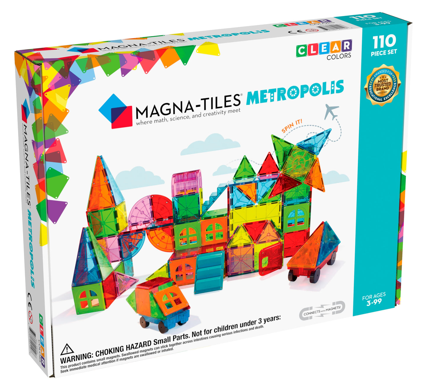 Magna-Tiles Μαγνητικό Παιχνίδι 110 κομματιών Metropolis