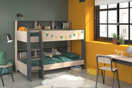 Pencil Bunk Bed Natural-Anthracite