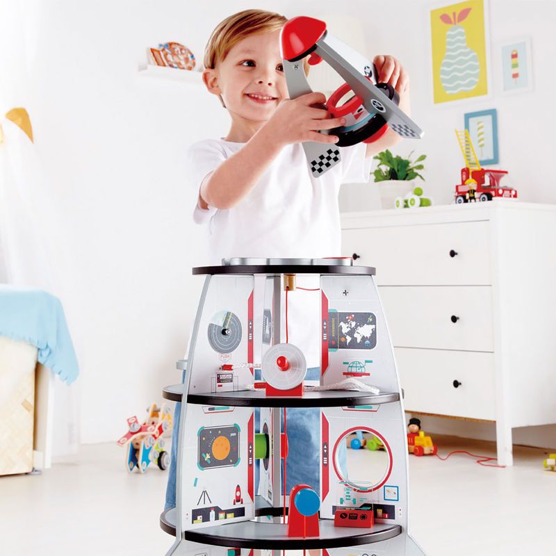 Hape Early Explorer Ξύλινο Διαστημόπλοιο Four-Stage Rocket Ship