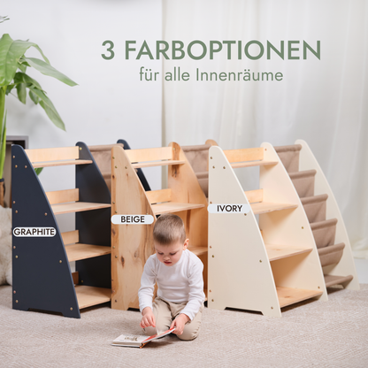 Ράφι Montessori 2 σε 1 για βιβλία και παιχνίδια για παιδιά