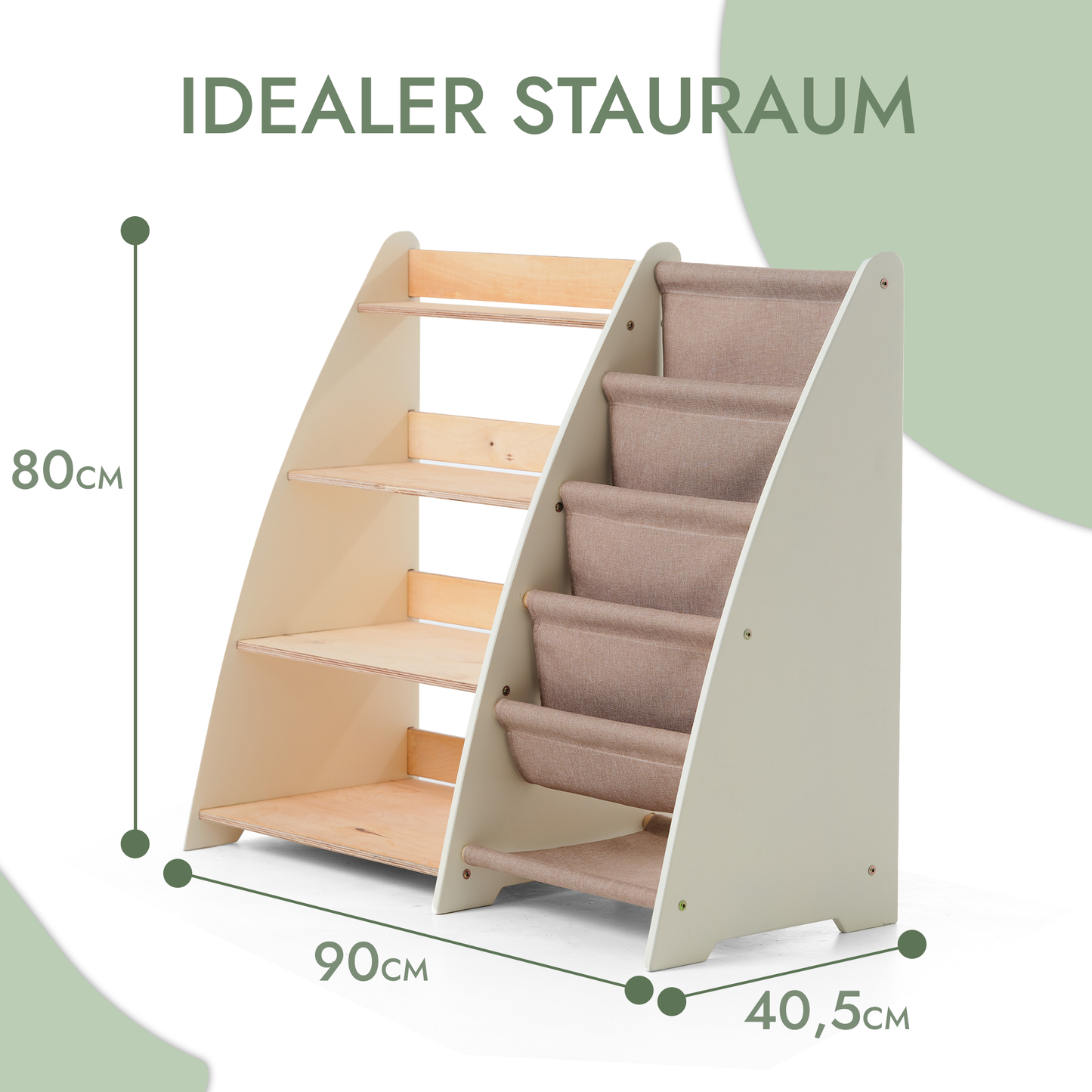 Ράφι Montessori 2 σε 1 για βιβλία και παιχνίδια για παιδιά