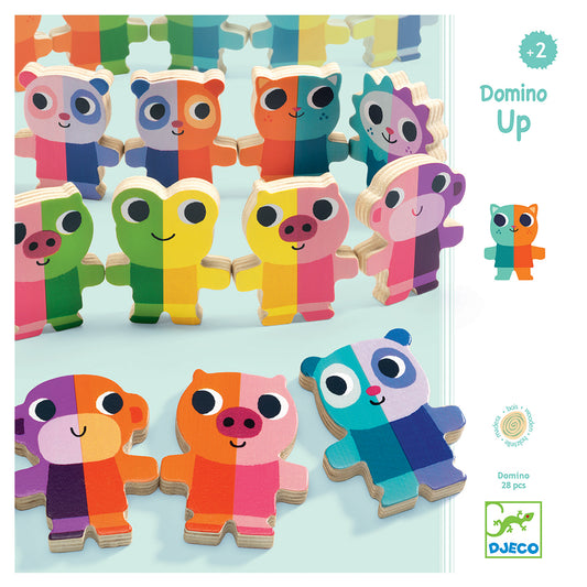 Djeco Wooden Domino Animals hand - hand 28 pcs.