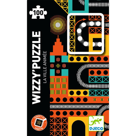 Djeco Puzzle Twist with motion effects The city that never sleeps 100pcs.