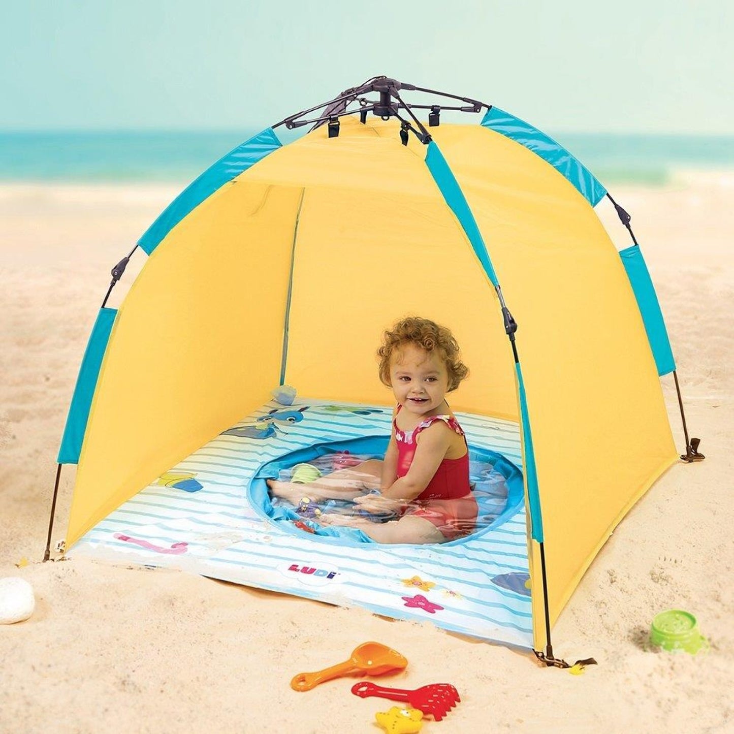 Ludi Split Beach Tent with Pool Anti-UV 50