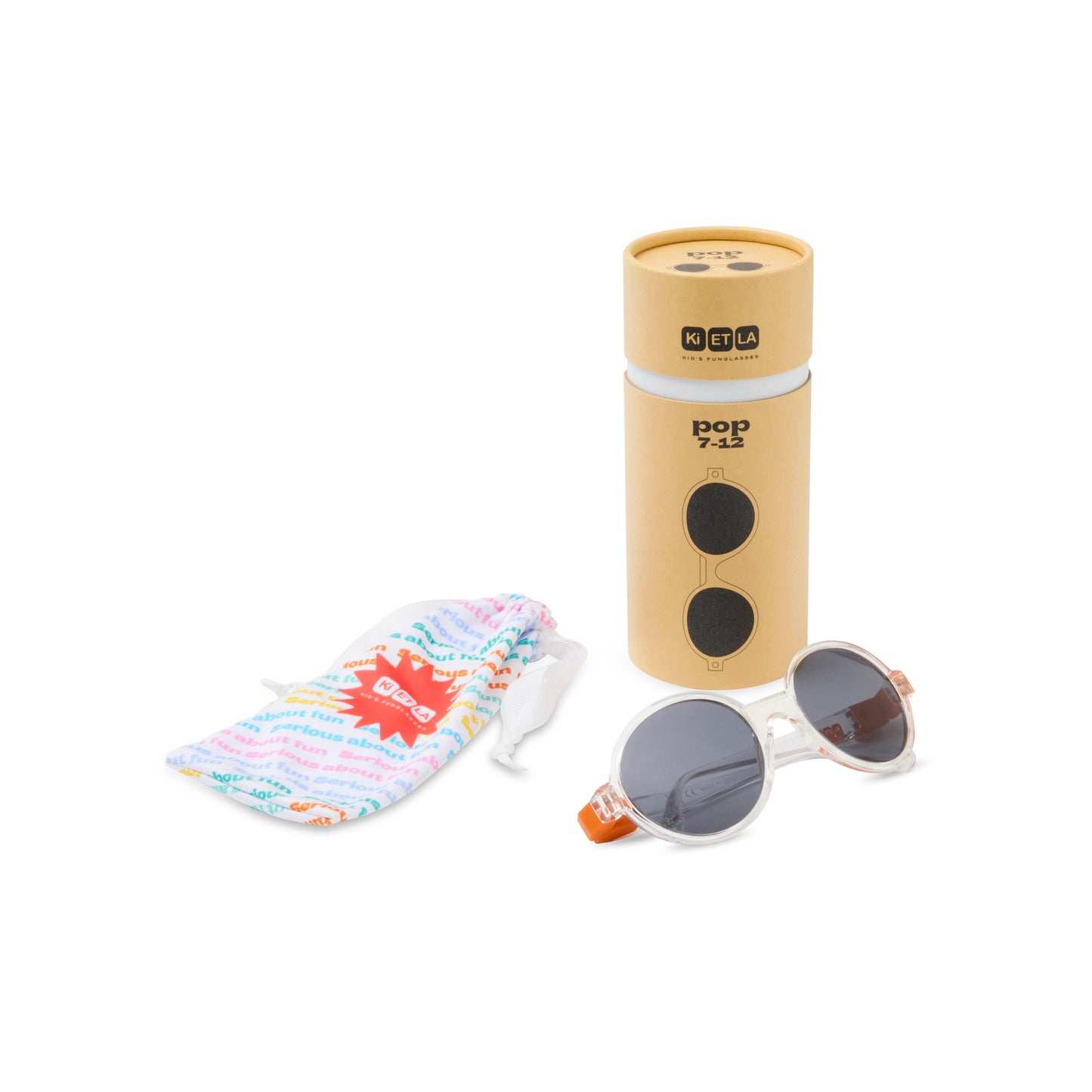 KiETLA: Γυαλιά Ηλίου Pop 7-12 ετών - Cristal / Orange