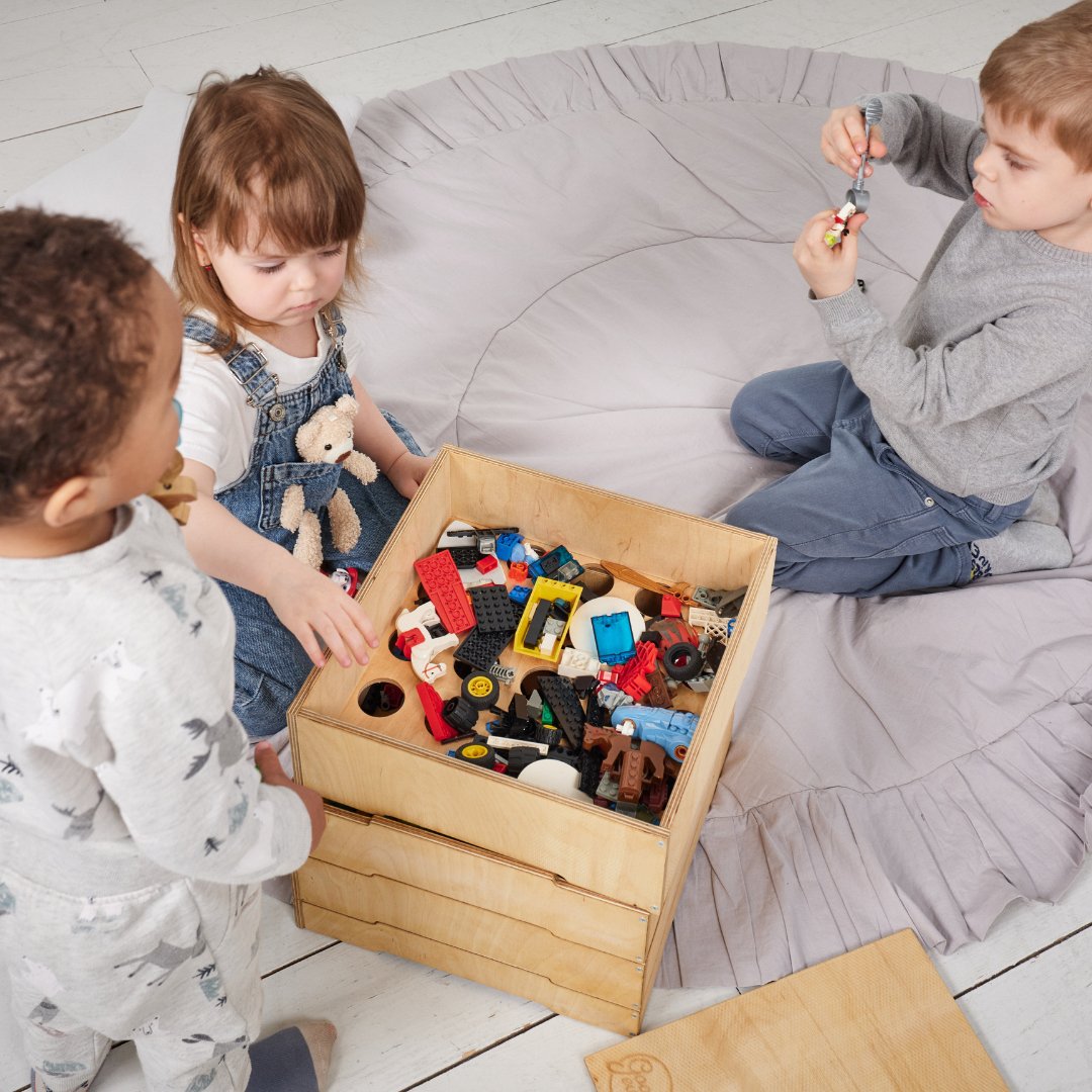 Montessori 3in1 Shelf Set: Bookcase + Toy Shelf + Sorter Lego 3-piece set