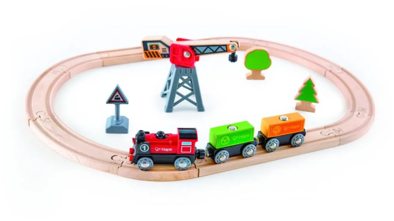 Hape Railway Cargo Delivery Loop - Cargo Delivery Loop