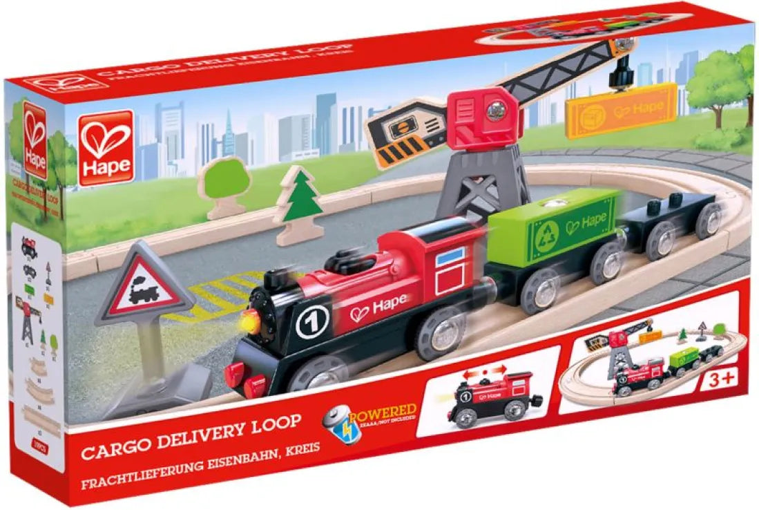 Hape Railway Cargo Delivery Loop - Cargo Delivery Loop