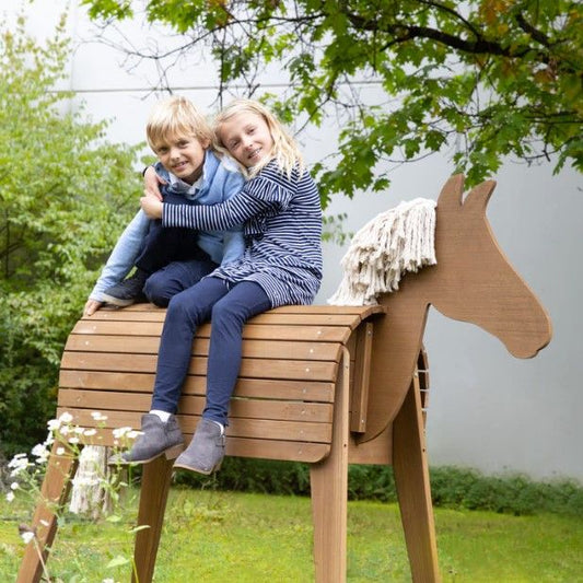 Outdoor wooden horse