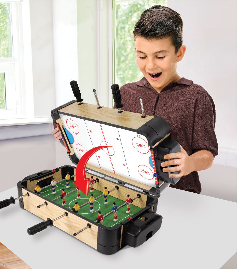 MAM Ξύλινο Ποδοσφαιράκι & Air Hockey Tabletop 2 In 1