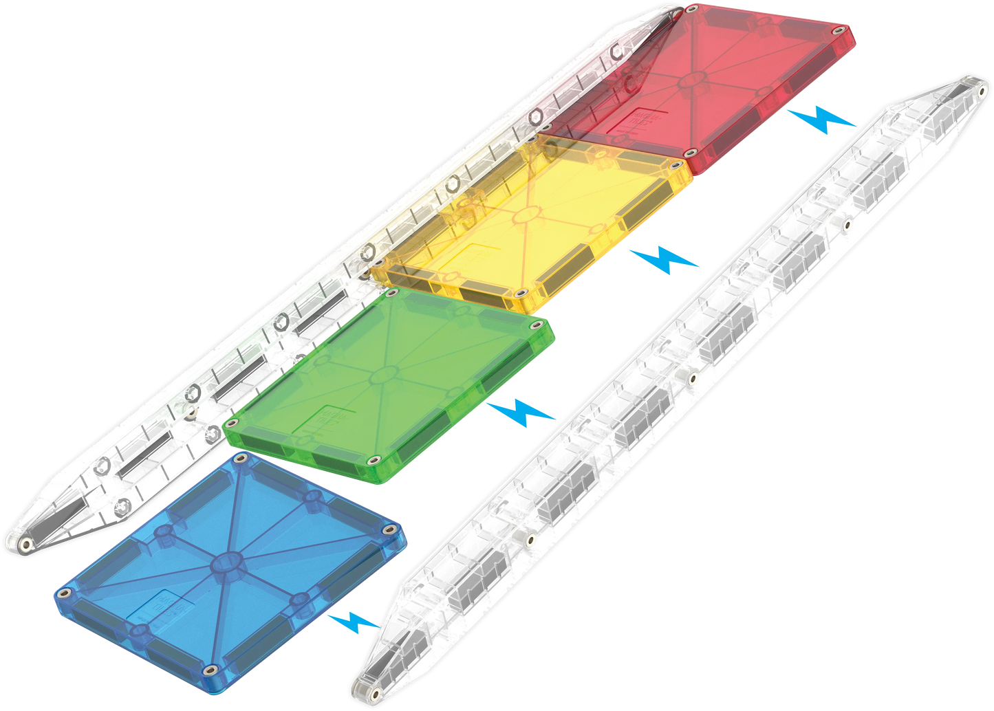 Magna-Tiles Μαγνητικό Παιχνίδι 33 κομματιών Rail Racers