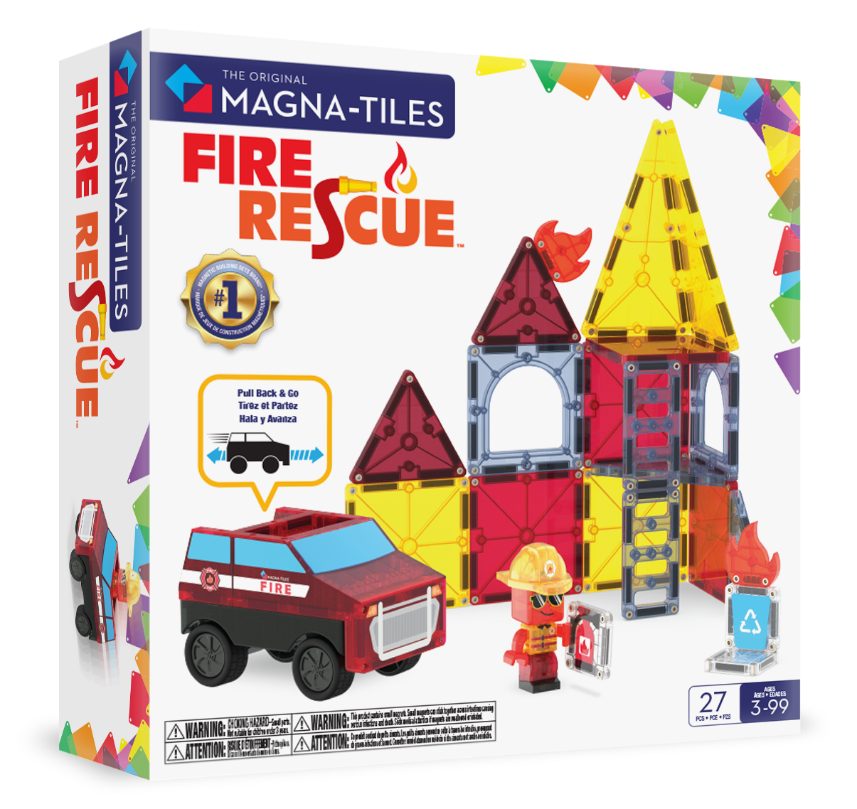 Magna-Tiles Μαγνητικό Παιχνίδι 27 κομματιών Fire Rescue