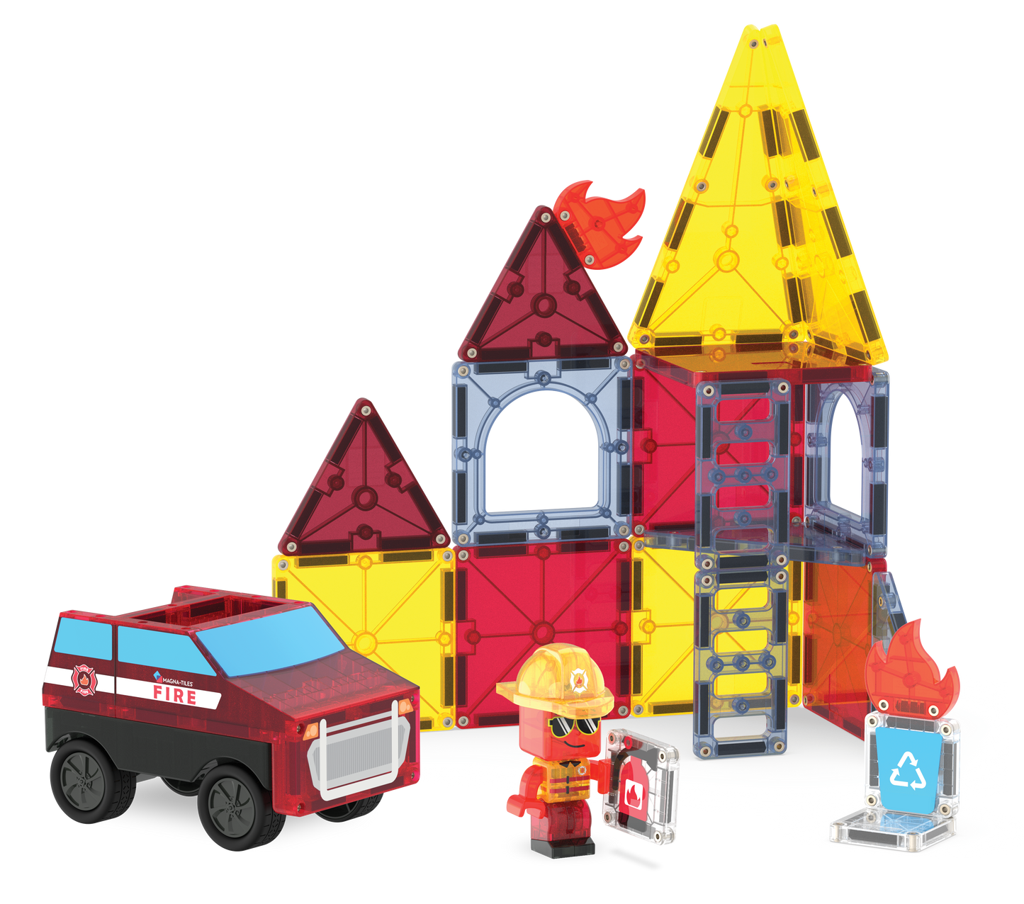 Magna-Tiles Μαγνητικό Παιχνίδι 27 κομματιών Fire Rescue