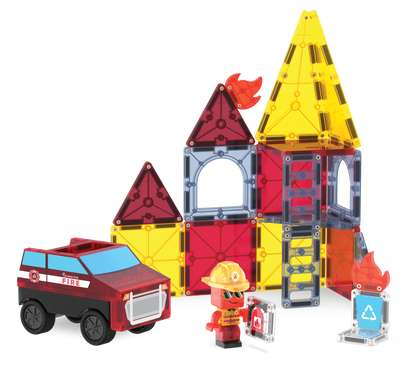 Magna-Tiles Μαγνητικό Παιχνίδι 27 κομματιών Fire Rescue