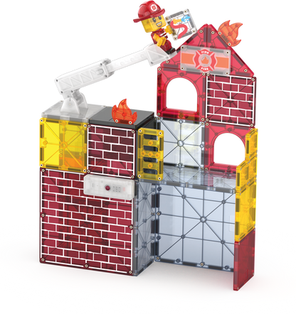 Magna-Tiles Μαγνητικό Παιχνίδι 50 κομματιών Fire Station