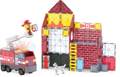 Magna-Tiles Μαγνητικό Παιχνίδι 50 κομματιών Fire Station