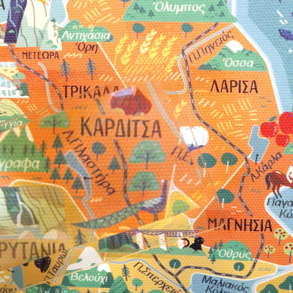 Svoora χάρτης με μαγνητικό παζλ "Ταξιδεύοντας στην Ελλάδα"