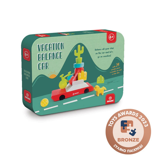 Svoora Wooden Balance Board Game 'Holiday Carriage'