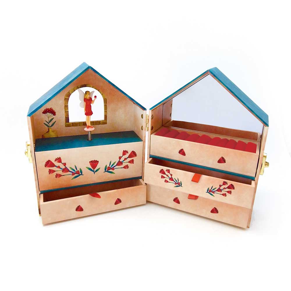 Svoora 'Fairytale House' Jewelery Box with Ring Holder