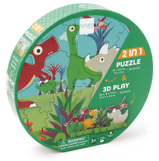 Scratch Puzzle 3D DINOSAURS 36pcs