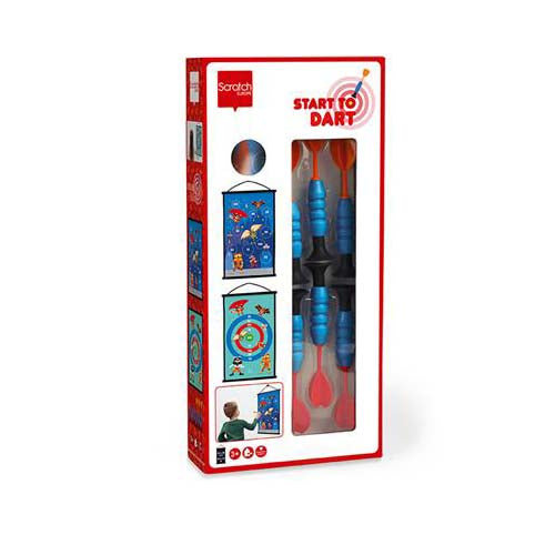 Scratch START TO DART – target &amp; darts with SUPER HEROES suction cups 