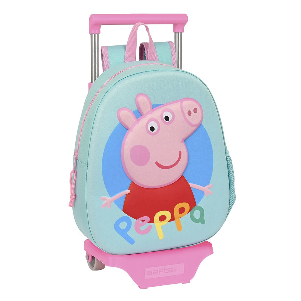 Safta: Peppa Pig 3D Peppa school bag with trolley