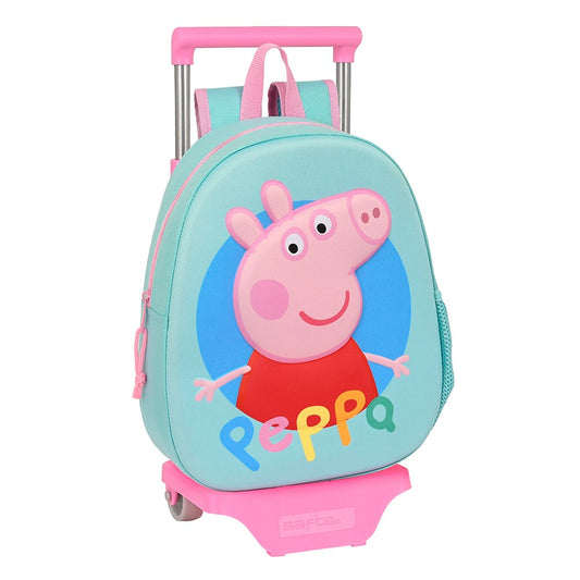 Safta: Peppa Pig 3D Peppa school bag with trolley