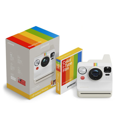Polaroid Now Gen 3 Pebble White + Color Film Pack (8 photos)