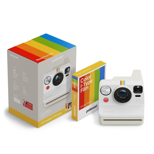Polaroid Now Gen 3 Pebble White + Color Film Pack (8 photos)
