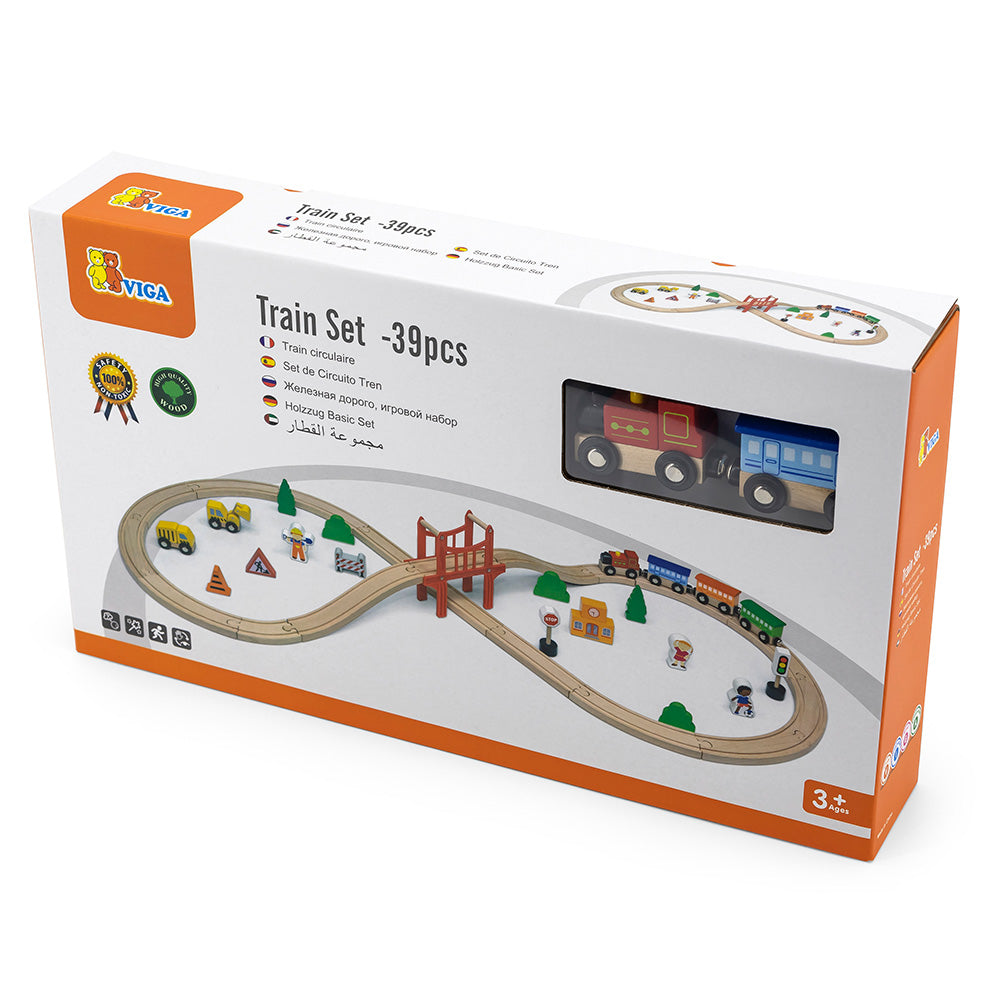 Viga Wooden roller coaster set 39 pcs.