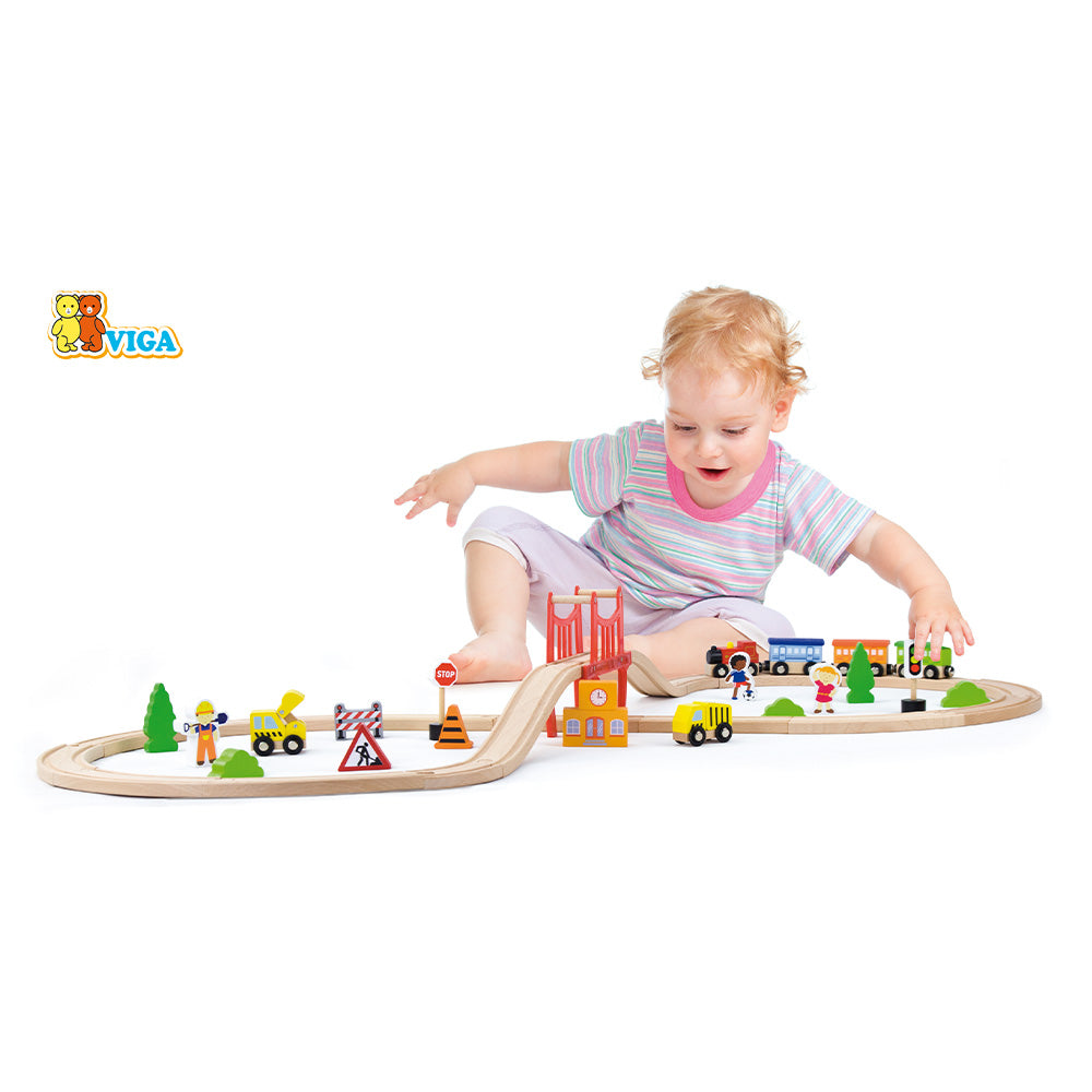 Viga Wooden roller coaster set 39 pcs.