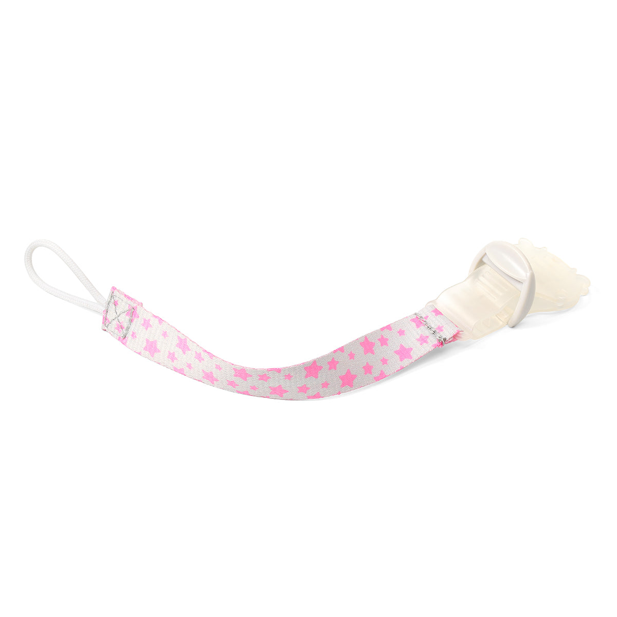 BabyOno: Pink Star Pacifier Clip