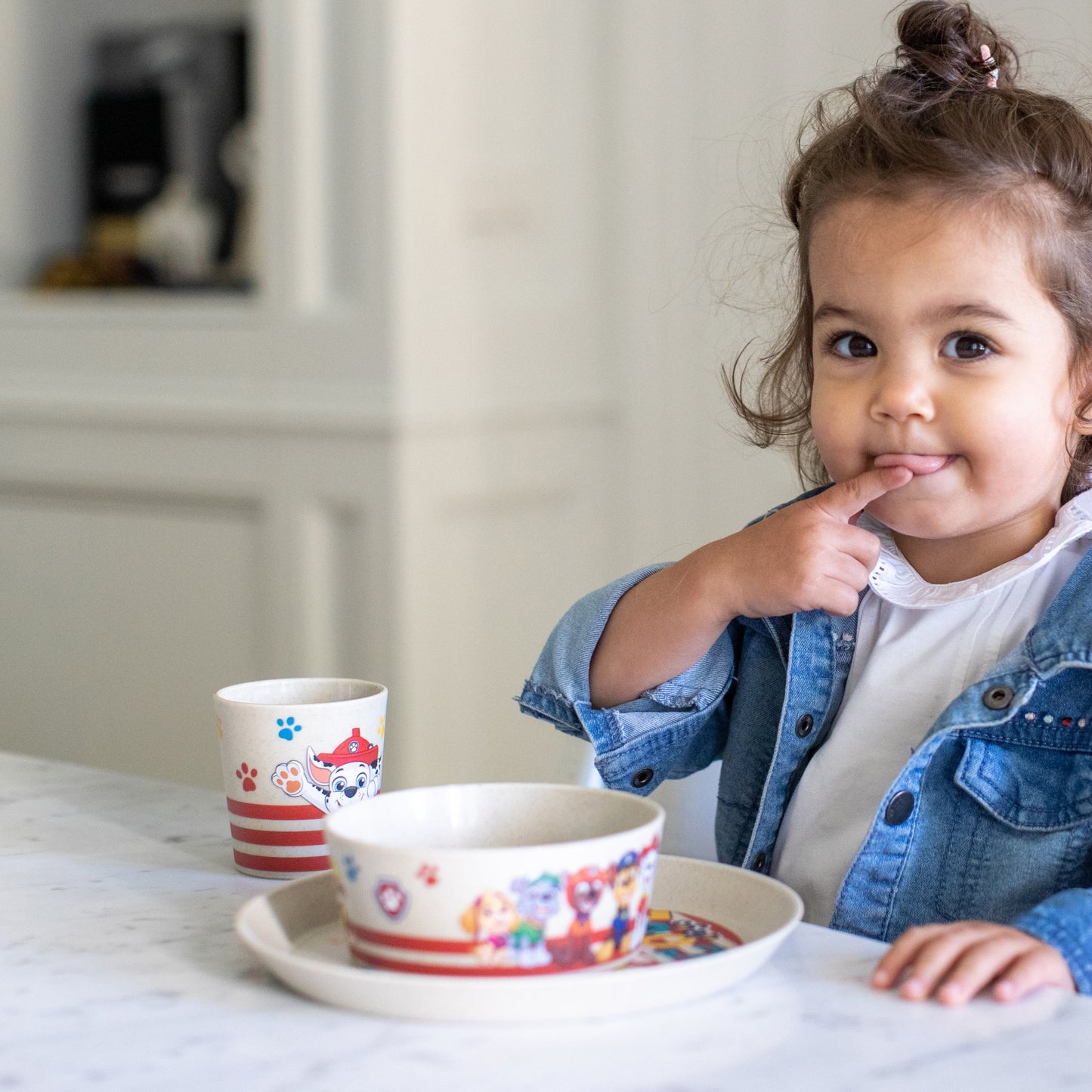 Koziol Children's Connect Lunch Set from Organic Material Paw Patrol Beige