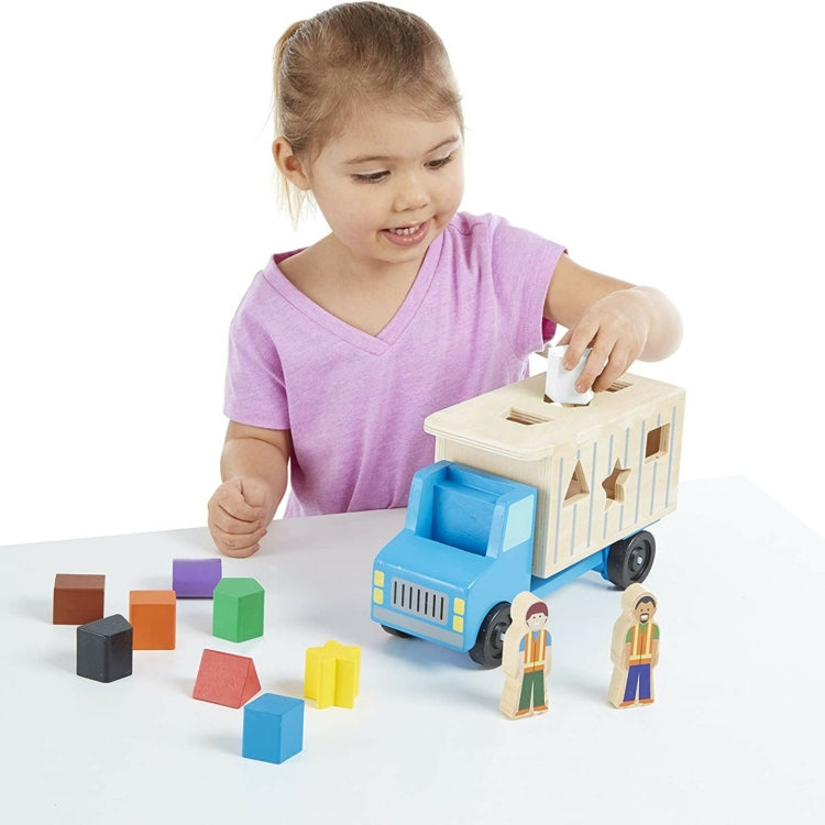 Melissa &amp; Doug Wooden Truck - Shape Box