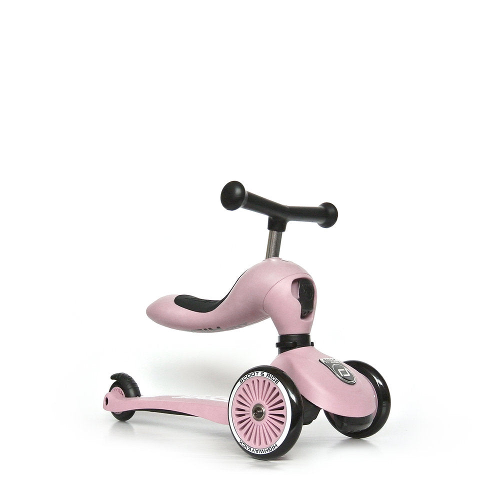 Scoot &amp; Ride Skateboard 2 in 1 Highwaykick 1 Rose