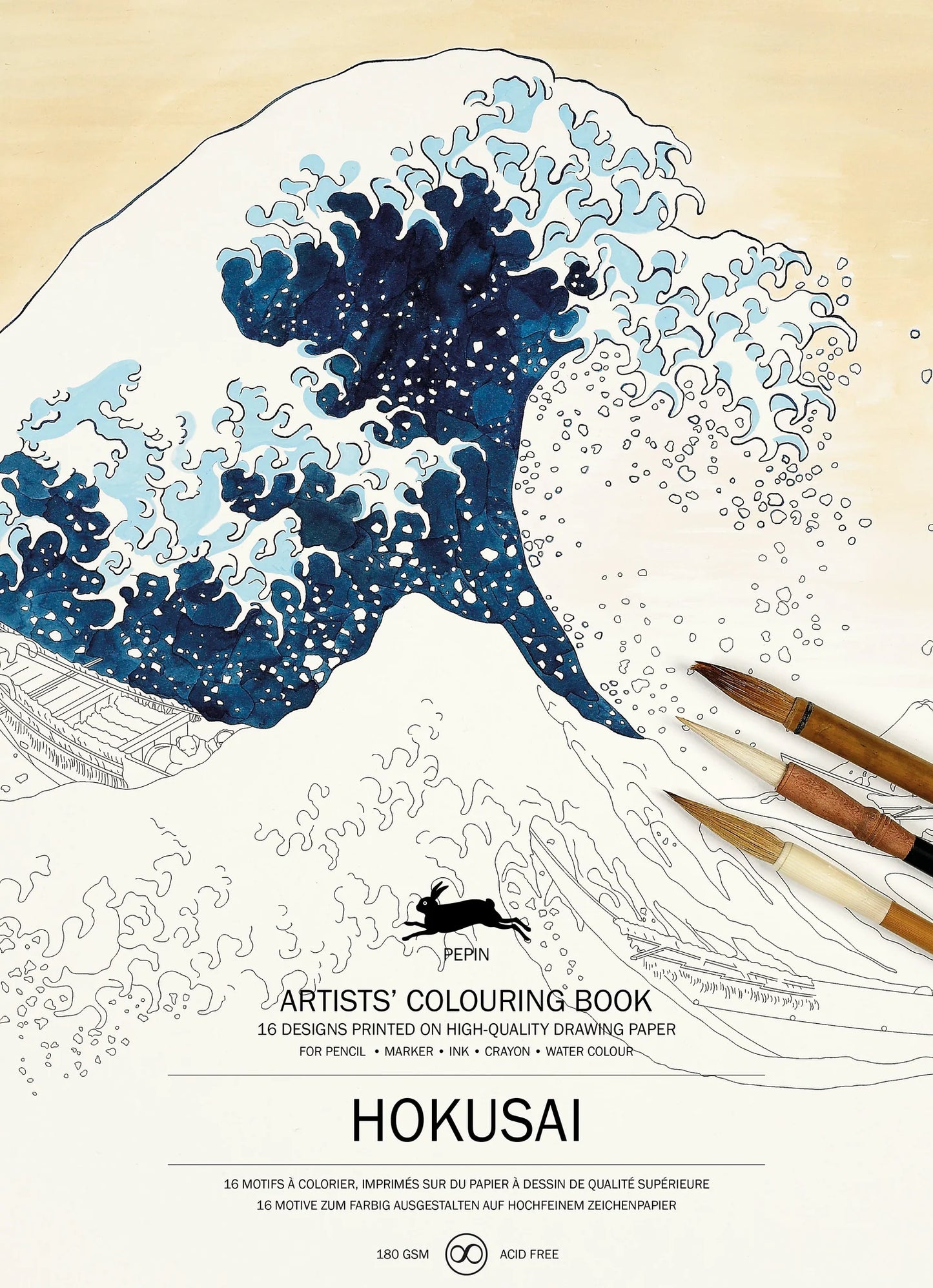 Pepin Artists' Coloring Book - Hokusai