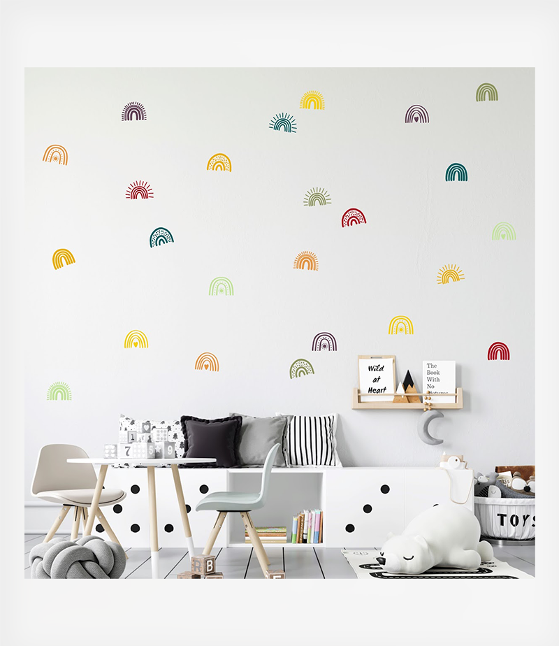 Pom Le Bonhomme Wall stickers mix Rainbows