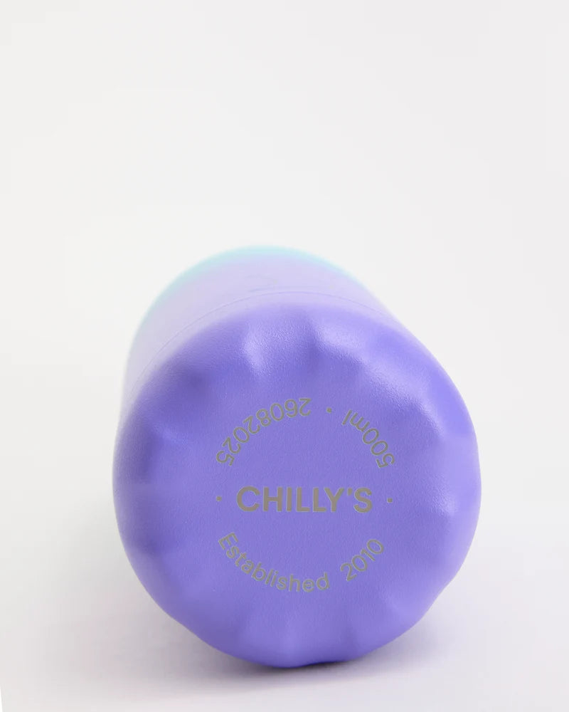 Chilly's Original Μπουκάλι Θερμός Ανοξείδωτο BPA Free 500ml GRADIENT PASTEL GREEN VIOLET