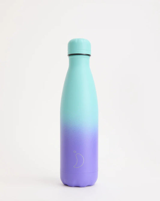 Chilly's Original Μπουκάλι Θερμός Ανοξείδωτο BPA Free 500ml GRADIENT PASTEL GREEN VIOLET