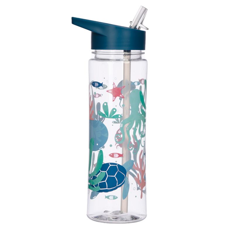 Puckator Reusable 550ml παγούρι νερού με Flip καλαμάκι – Sealife