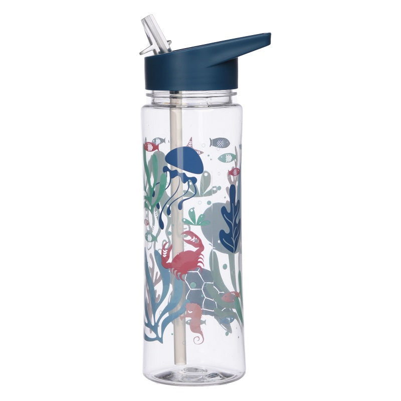 Puckator Reusable 550ml παγούρι νερού με Flip καλαμάκι – Sealife