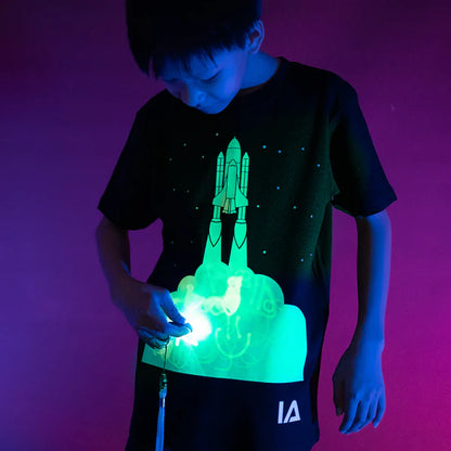 Παιδική Μπλούζα T-Shirt Glow in the Dark Space Rocket