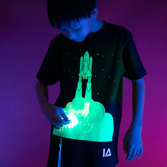 Παιδική Μπλούζα T-Shirt Glow in the Dark Space Rocket