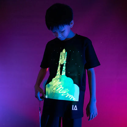 Παιδική Μπλούζα T-Shirt Glow in the Dark Space Rocket