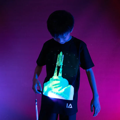 Παιδική Μπλούζα T-Shirt Glow in the Dark Space Rocket