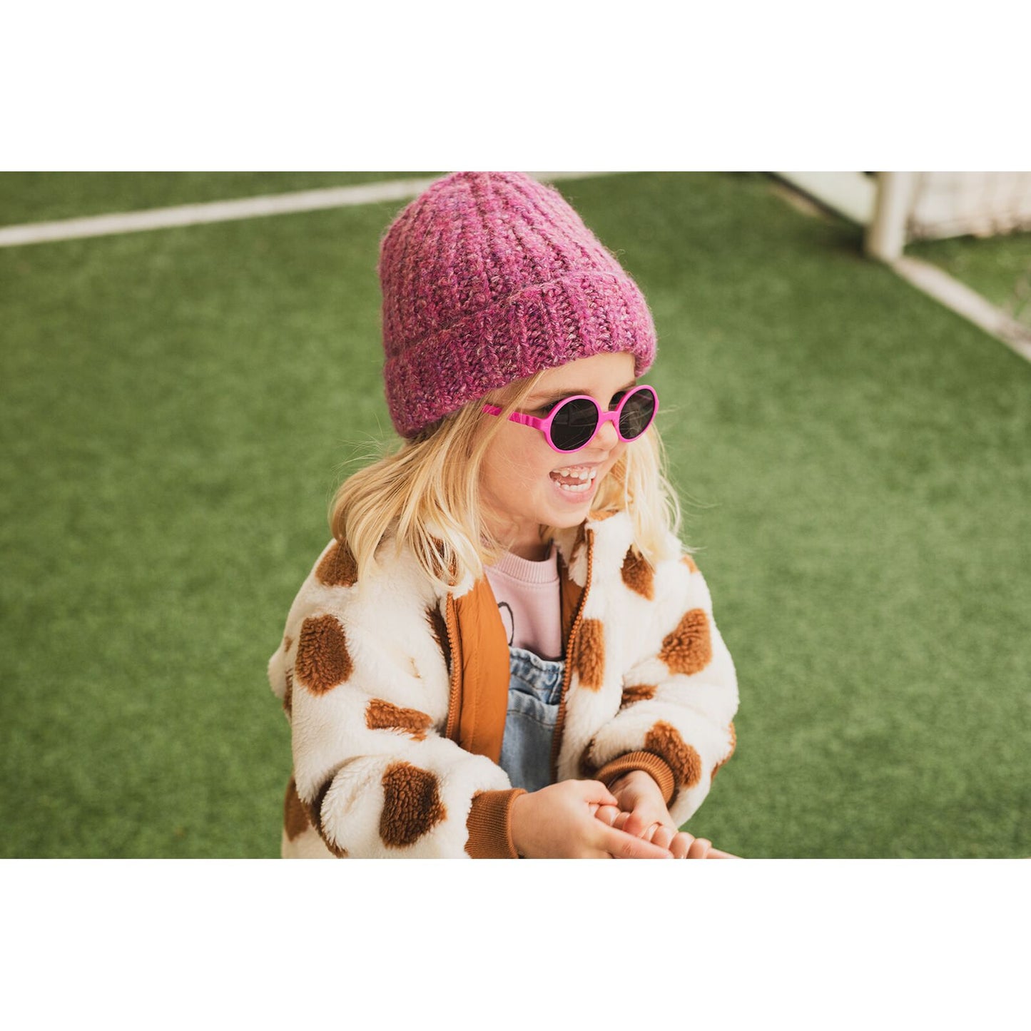 KiETLA: Rozz Sunglasses 2-4 Years - Round Fuchsia