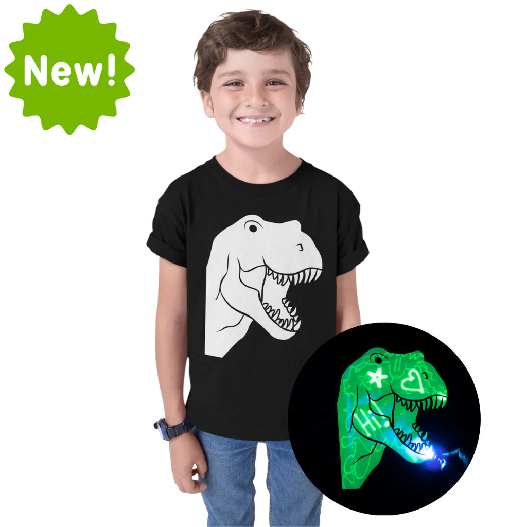 Παιδική Μπλούζα T-Shirt Glow in the Dark T-Rex