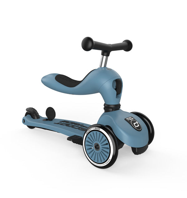 Scoot & Ride Πατίνι 2 σε 1 Highwaykick 1 Push and Go -Steel